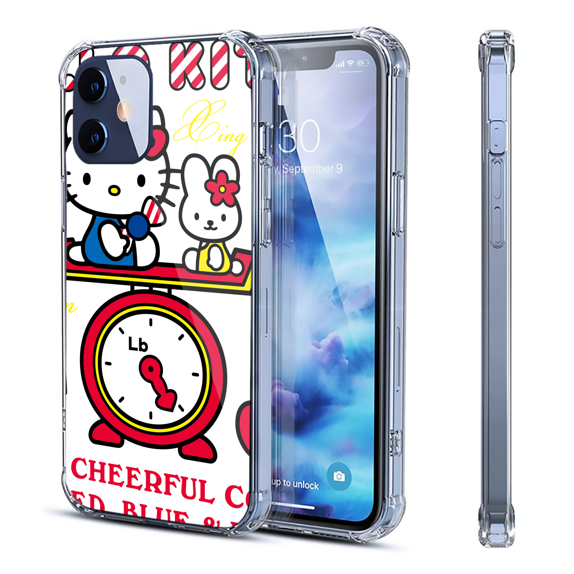 （画像用） Hello Kitty ハローキティ 【iPhone 12シリーズ対応】透明スマホケース（クリアソフトケース）